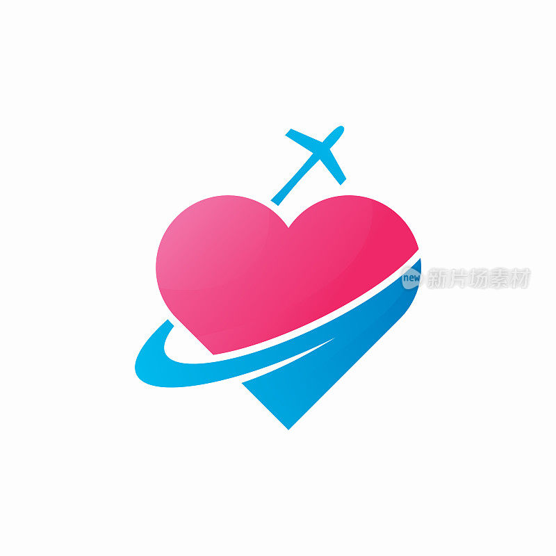Love Travel Logo Template Design